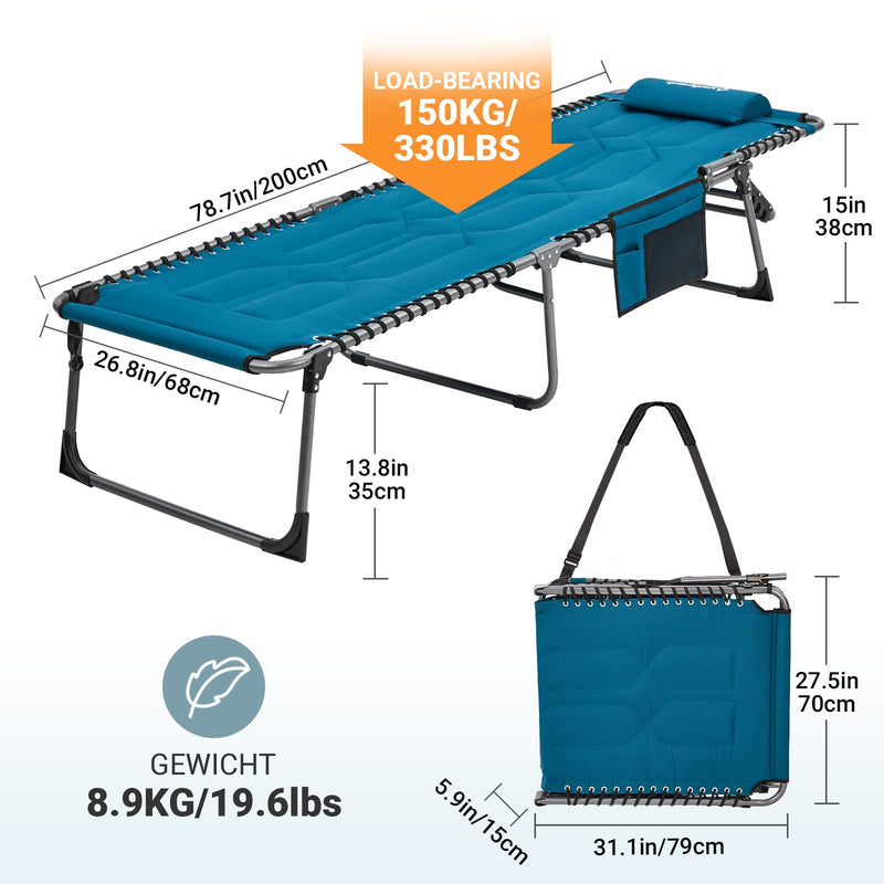Load image into Gallery viewer, KingCamp Oversized Lounge Chair with Adjustable 5-Position
