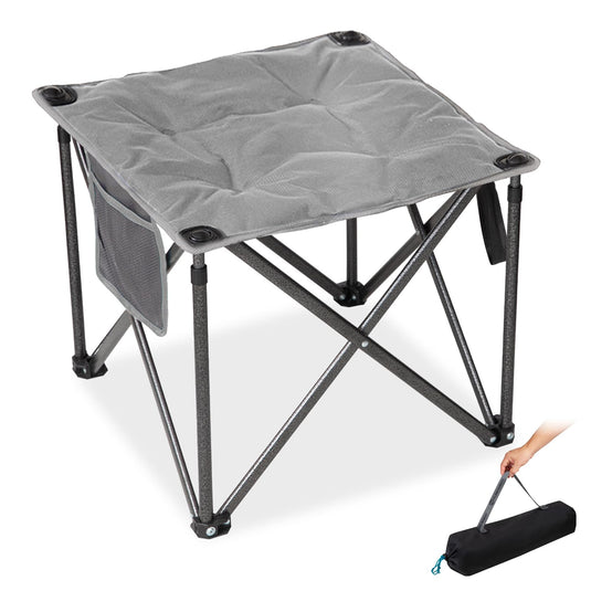 FUNDANGO Oversized Camping Stool – 18.1" Wide Padded Seat, 400lb Capacity, Portable Foldable Stool for Fishing, Travel & Outdoor