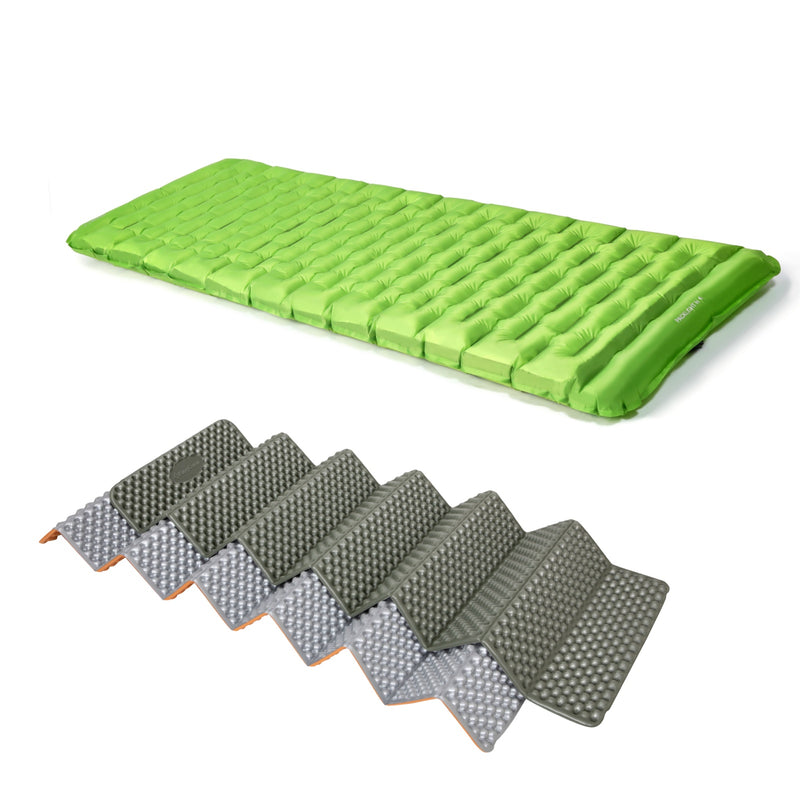 Load image into Gallery viewer, Ultralight Sleep System Duo – ATEPA R-6 Air Pad + KingCamp Foam Pad
