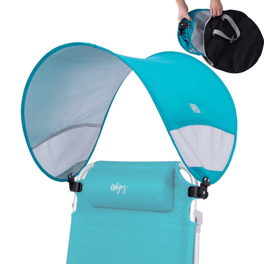 WEJOY Adjustable Canopy Sun Shade Accessory | Universal Clip-On UPF50+ Portable Sunshade for Beach Chairs, Camping Chairs & More