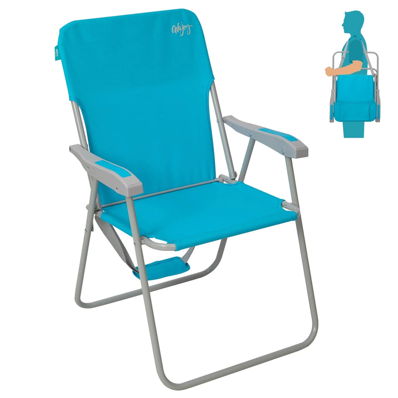 Load image into Gallery viewer, WEJOY High Back Beach Chairs with Hard Armrest
