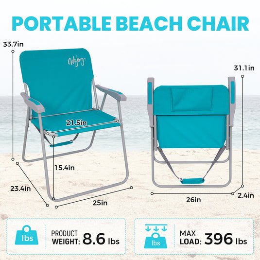 WEJOY AQUAL B10 XL Oversized Folding Beach Chair Portable Beach Chairs