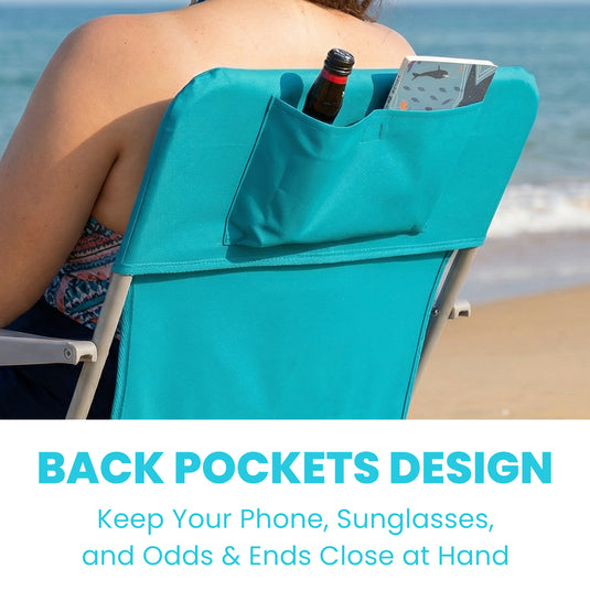 WEJOY AQUAL B10 XL Oversized Folding Beach Chair | High-Back Camping Chair Extra Large