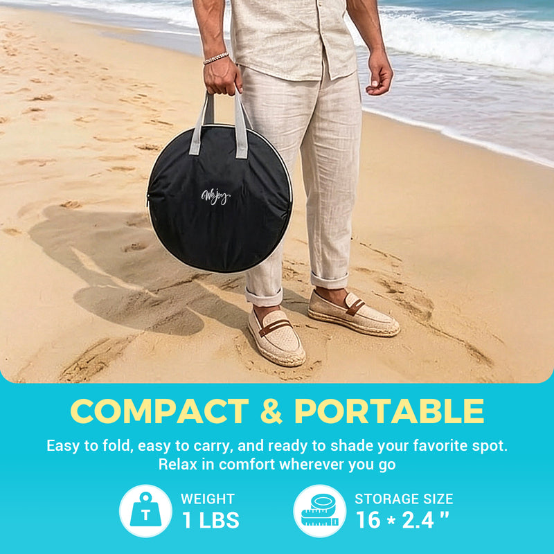 Load image into Gallery viewer, WEJOY Adjustable Canopy Sun Shade Accessory | Universal Clip-On UPF50+ Portable Sunshade for Beach Chairs, Camping Chairs, Lounge Chairs &amp; Wheelchairs
