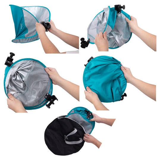 WEJOY Adjustable Canopy Sun Shade Accessory | Universal Clip-On UPF50+ Portable Sunshade for Beach Chairs, Camping Chairs & More
