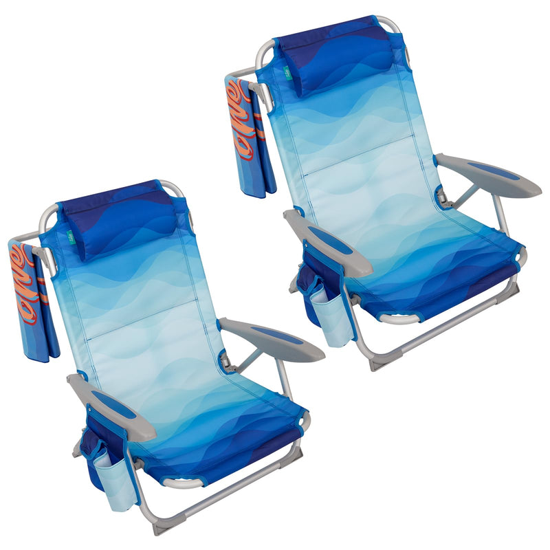 Load image into Gallery viewer, WEJOY Folding Beach Chair for Adults – 4-Position Adjustable
