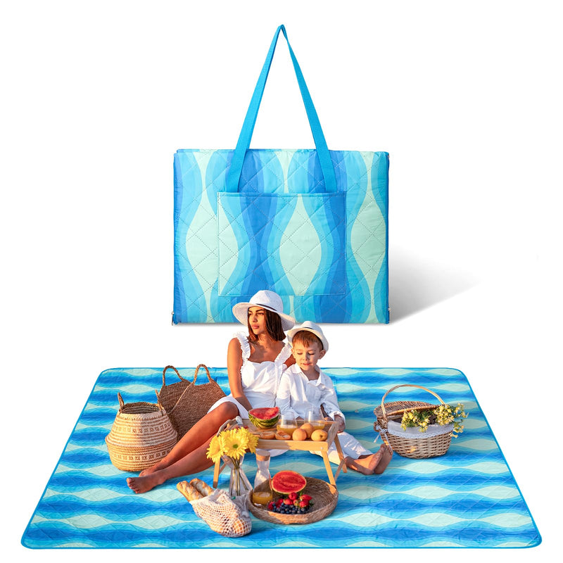 Load image into Gallery viewer, WEJOY Waterproof Picnic Blanket – Sandproof Beach Mat for 4 Adults
