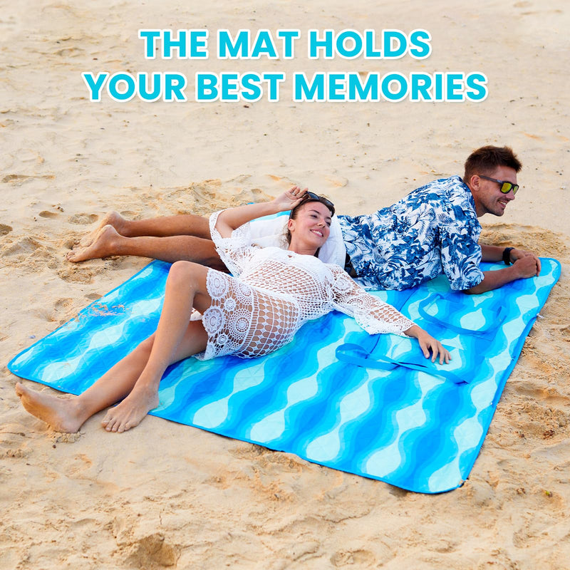 Load image into Gallery viewer, WEJOY Waterproof Picnic Blanket – Sandproof Beach Mat for 4 Adults
