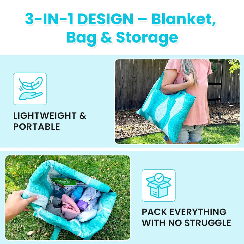 Load image into Gallery viewer, WEJOY Waterproof Picnic Blanket – Sandproof Beach Mat for 4 Adults
