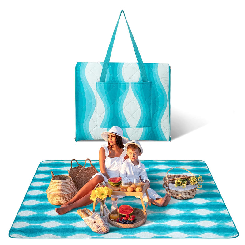 Load image into Gallery viewer, WEJOY Waterproof Picnic Blanket – Sandproof Beach Mat for 4 Adults
