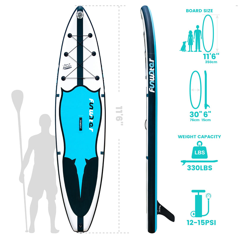 Load image into Gallery viewer, FunWater Inflatable Paddle Board 11&#39;6inch
