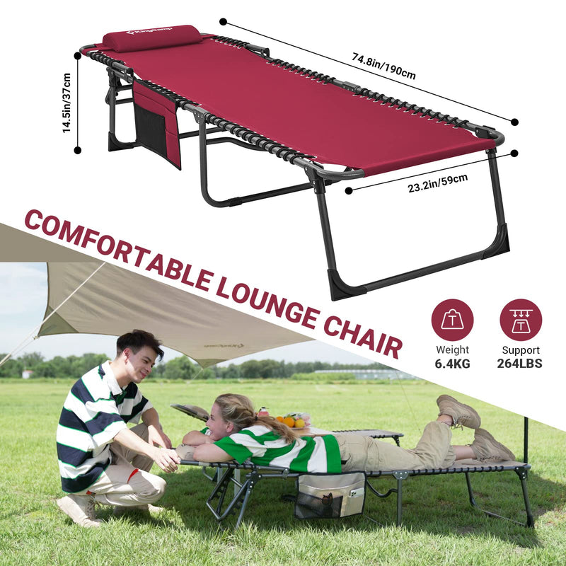 Load image into Gallery viewer, KingCamp BERLIN Classic Adjustable Cot Lounge Chair
