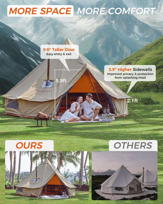 KingCamp KHAN 400 Canvas Bell Tents