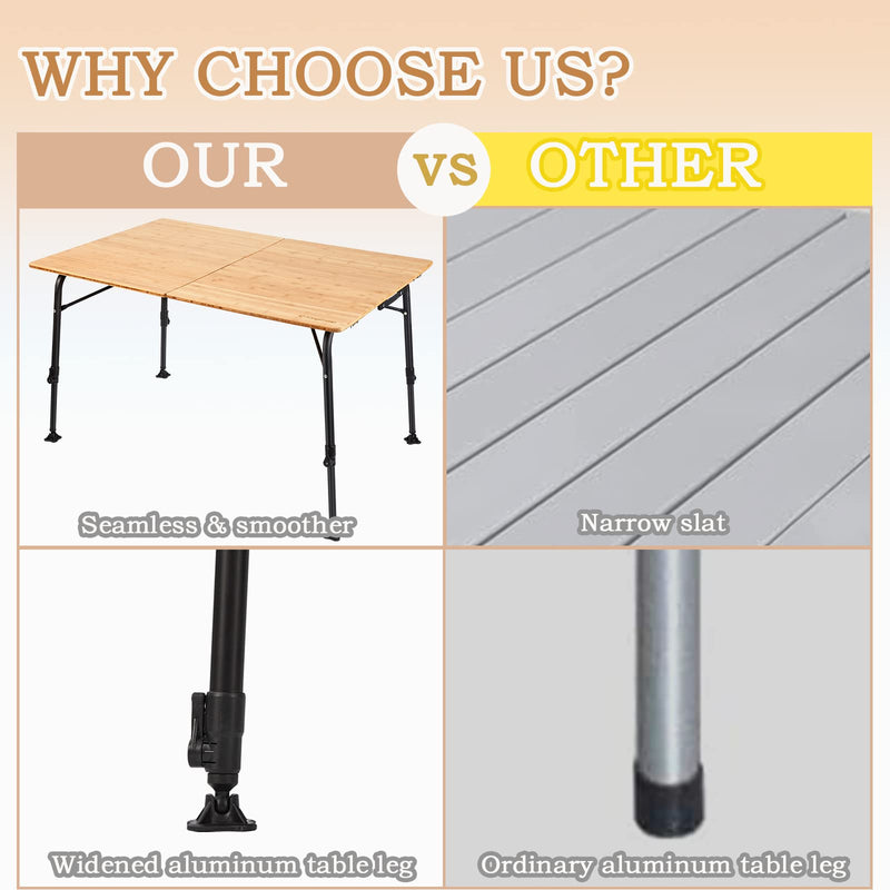 Load image into Gallery viewer, KingCamp BAMBOO 12080 Bamboo Table
