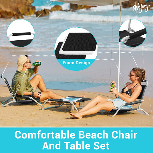 WEJOY Fully Folding Table and Chair Set