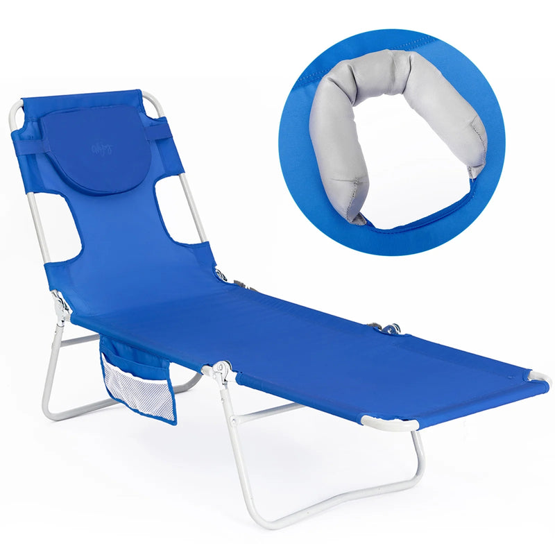 Load image into Gallery viewer, WEJOY Folding Adjustable Back Fabric Beach Lounger
