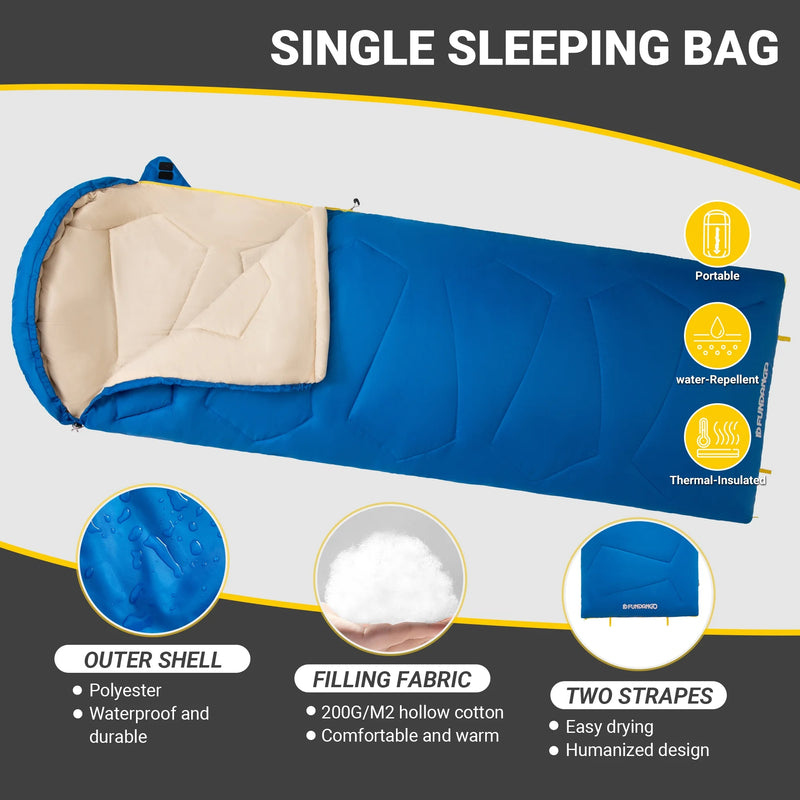 Load image into Gallery viewer, FUNDANGO WARM 200 Sleeping Bag-Envelope With Hood
