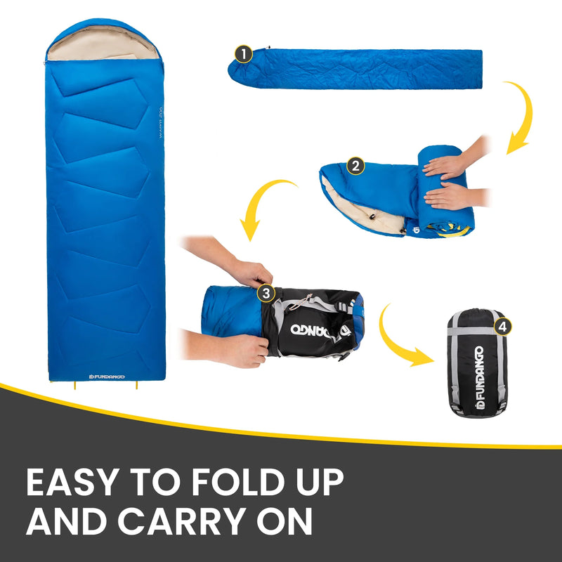 Load image into Gallery viewer, FUNDANGO WARM 200 Sleeping Bag-Envelope With Hood
