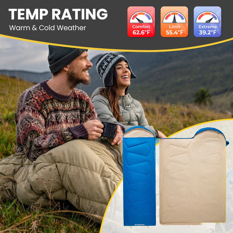 Load image into Gallery viewer, FUNDANGO WARM 200 Sleeping Bag-Envelope With Hood
