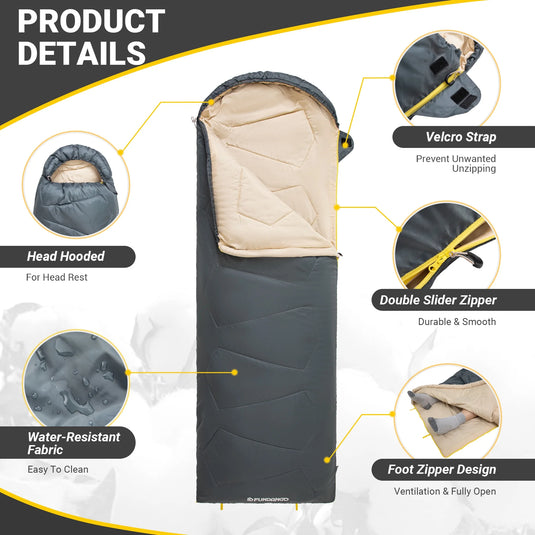 FUNDANGO WARM 200 Sleeping Bag-Envelope With Hood
