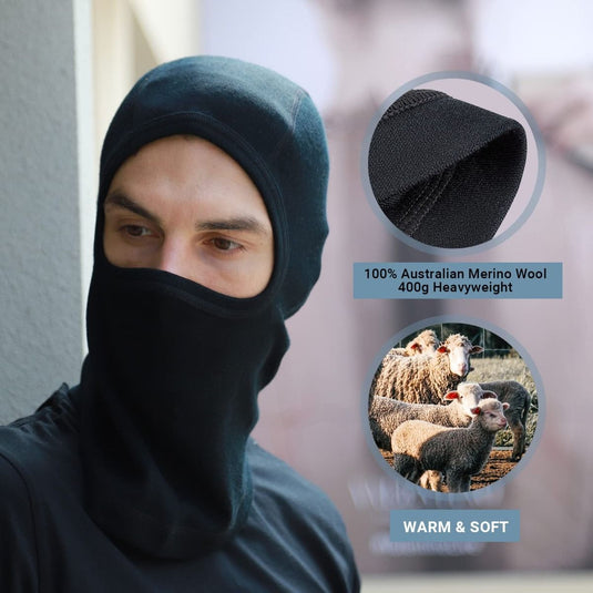 METARINO blaclavas Wool Winter Face Mask Head Covering for Warmth