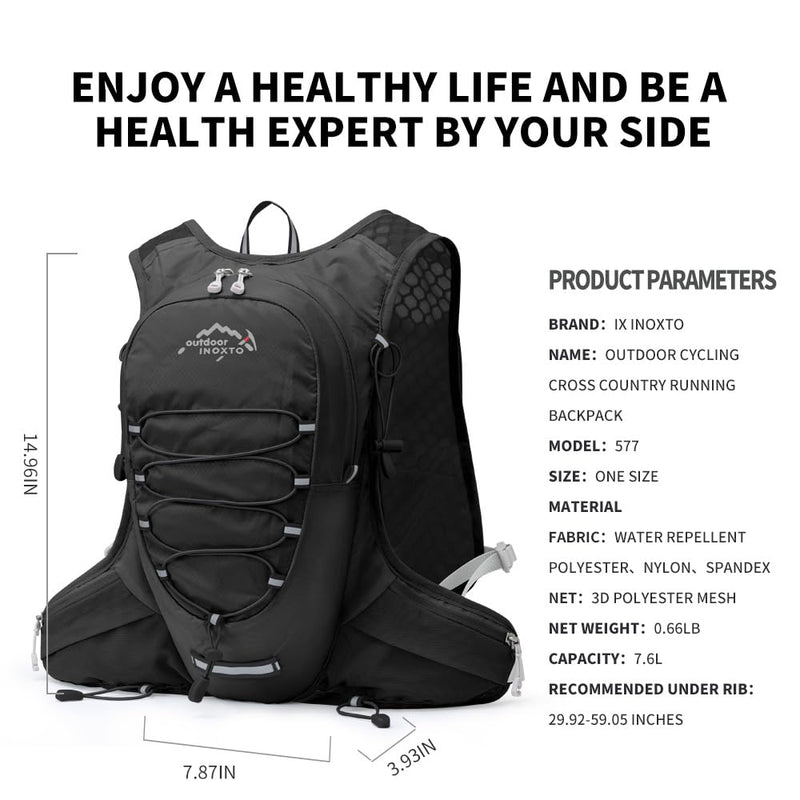 Load image into Gallery viewer, INOXTO Hydration Vest with 1.5L Water Reservoirs
