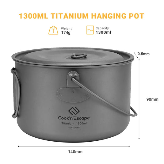 Cook'n'Escape 1300ml Titanium Hanging Pot