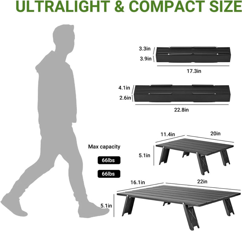 Load image into Gallery viewer, ATEPA Mini Alunium Table L Light Portable Table
