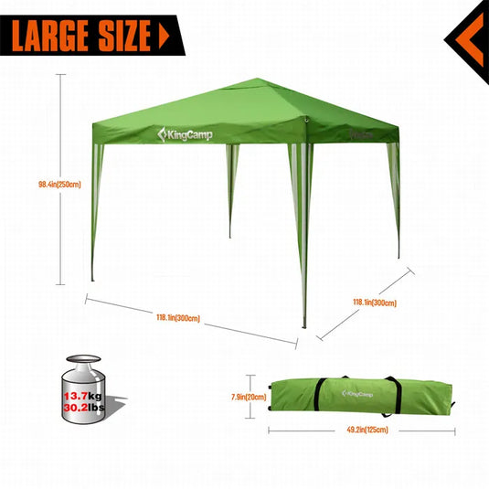 KingCamp GEZEBO 300 Sun Shelter Outdoor Canopy Tent
