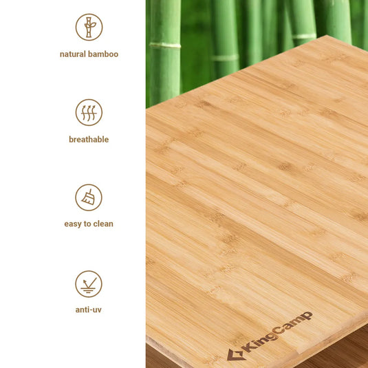 KingCamp 4-Folding Bamboo Table