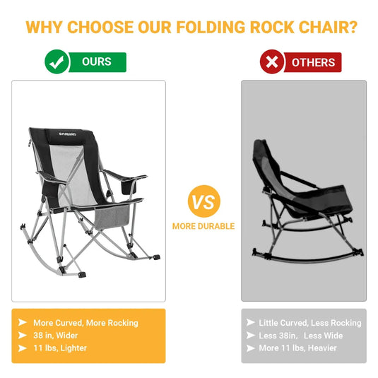 FUNDANGO Rocking Chair Folding Chair
