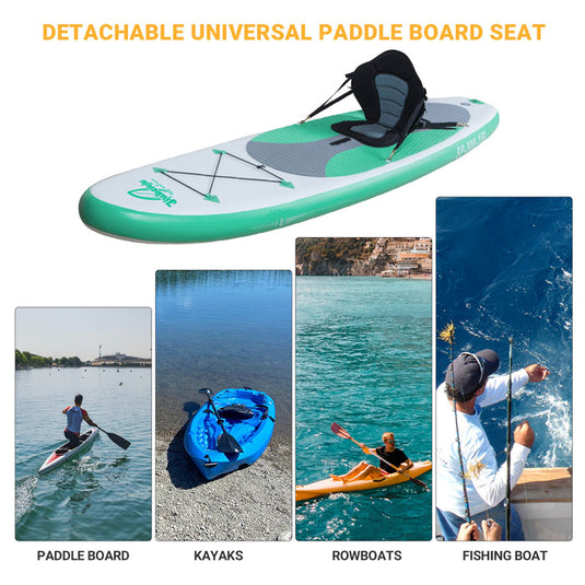 Jiubenju Inflatable Stand Up Paddle Board with Kayak Seat for Youth Adults, Supports 308 lbs Green 10'6 SUP