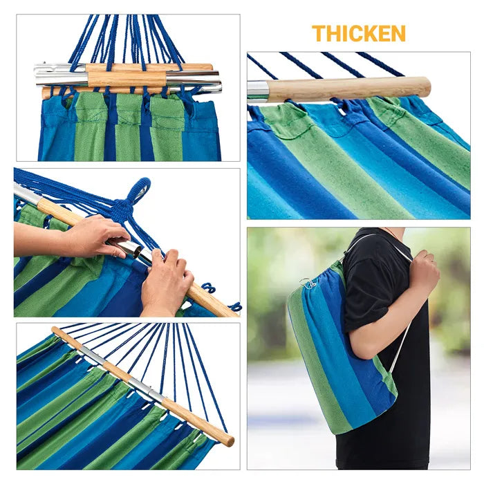 Load image into Gallery viewer, KingCamp Folding Hammock Portable Wooden Stick Hammock
