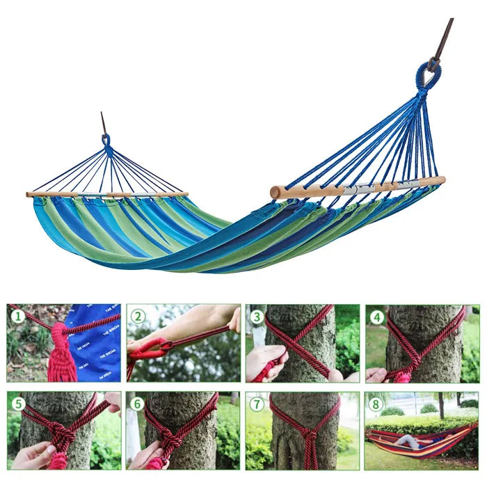 Load image into Gallery viewer, KingCamp Folding Hammock Portable Wooden Stick Hammock
