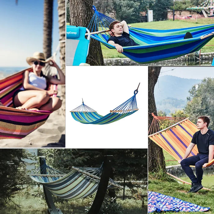 Load image into Gallery viewer, KingCamp Folding Hammock Portable Wooden Stick Hammock
