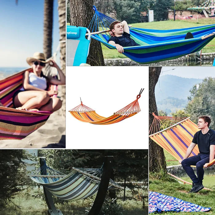 Load image into Gallery viewer, KingCamp Folding Hammock Portable Wooden Stick Hammock
