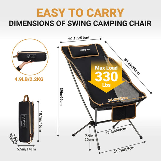 KingCamp Ultralight 2-Steps Chair