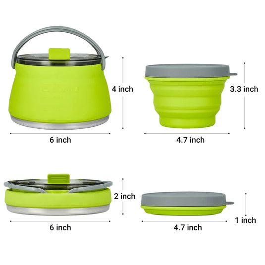 EEZEE Folding Silicone Kettle Combination