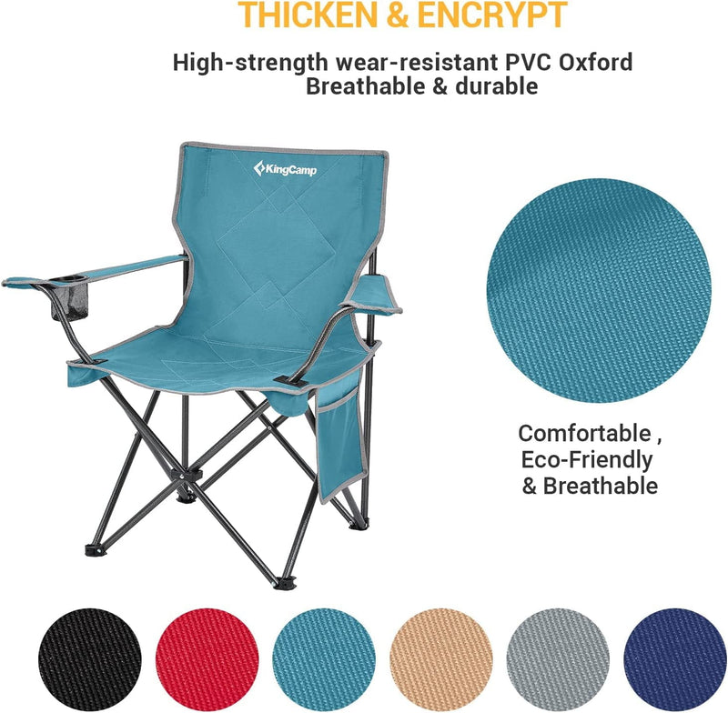 Load image into Gallery viewer, KingCamp LOTUS B10 2 Pack Folding Camping Chairs Breathable and Durable
