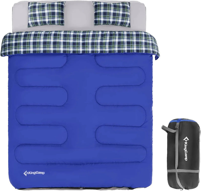 Load image into Gallery viewer, KingCamp AIRBED Double Sleeping Bag 250D with 2 Pillow
