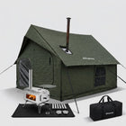 KingCamp SnowHouse 5 Hot Tent & SUREFIRE L2 Wood Stove Bundle, 5-6 Person Insulated 4-Season Winter Tent with Stove Jack & Chimney Kit