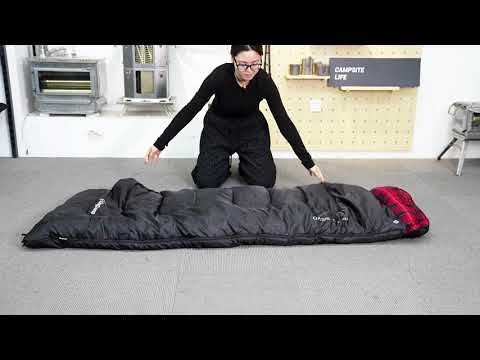 Load and play video in Gallery viewer, KingCamp Oasis C 450 Sleeping Bag | 3-Season Cotton Flannel-Lined Bag, 36°F Comfort Rating, Rectangular Envelope Design for Adults
