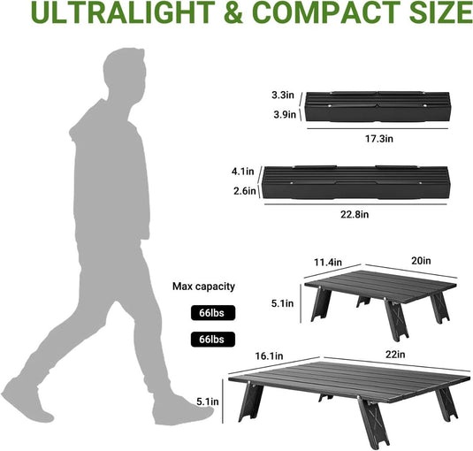 ATEPA Mini Alunium Table S/L Lightweight Camping Table