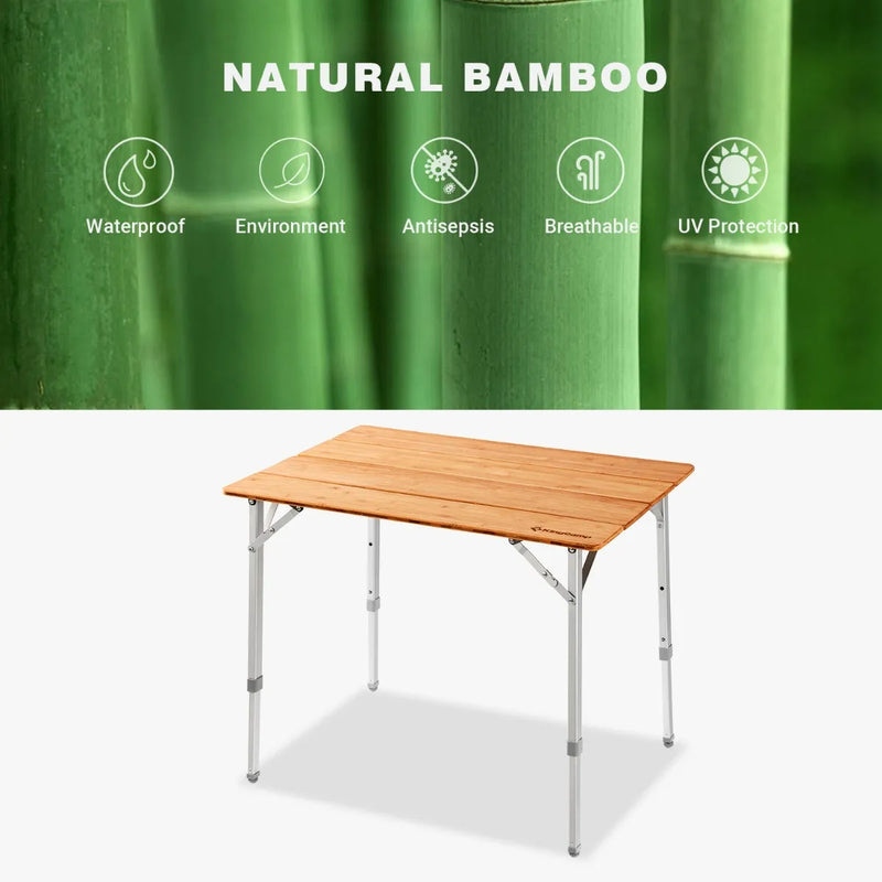 Load image into Gallery viewer, KingCamp 4-Folding Bamboo Table

