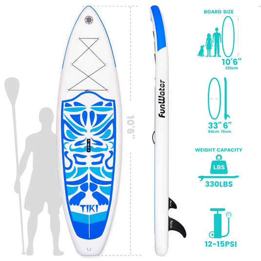 FunWater Stand Up Paddle Board 17.6LBS