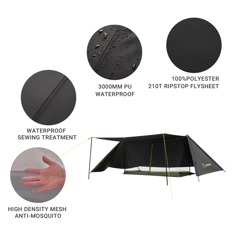 Load image into Gallery viewer, ATEPA Distaghil Sar Terkking Tent Military Curtain Tent, Solo Tent
