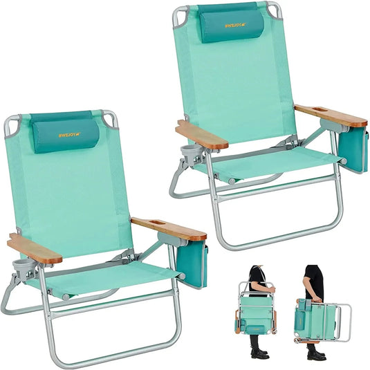 WEJOY Oversized Reclining 4 Positions Beach Chair