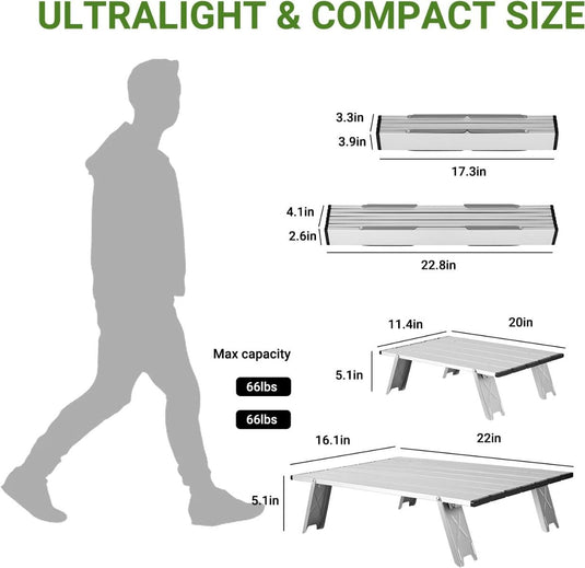 ATEPA Mini Alunium Table S Ultra-Lightweight Camping Table