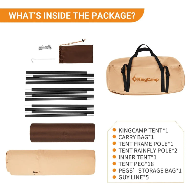 Load image into Gallery viewer, KingCamp Hot Tipi Tent with Stove Jack
